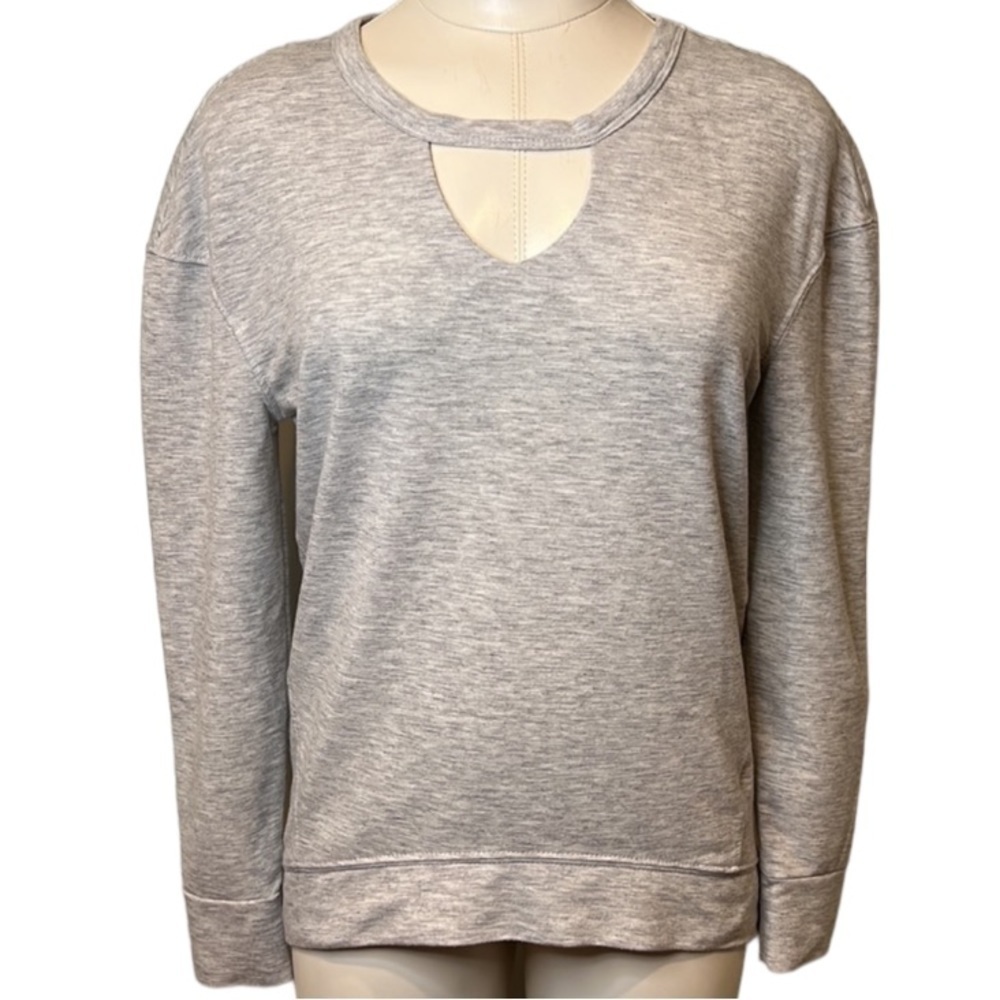 Women’s Juicy Couture Gray Long Sleeve Keyhole Neckline Shirt